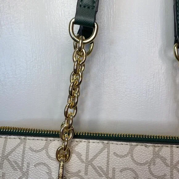 Calvin Klein Green and white shoulder bag - Picture 4 of 13